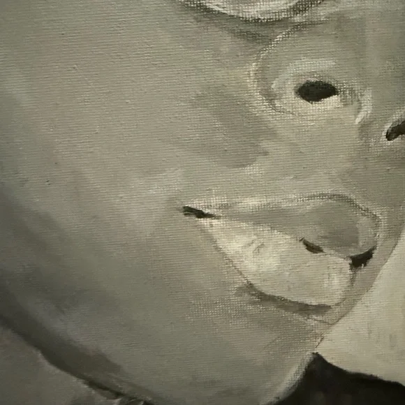 “Monochrome Portrait”, Acrylic on Canvas, 16x 20inches